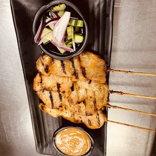 grilled chicken and vegetables