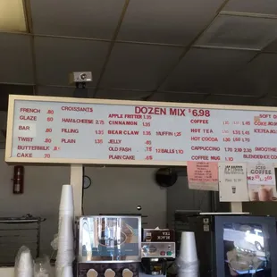The menu