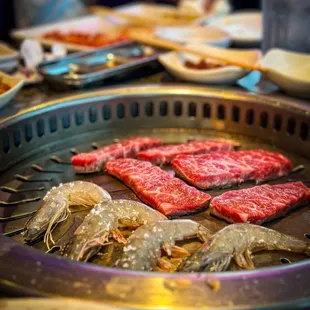flap steak and shrimp