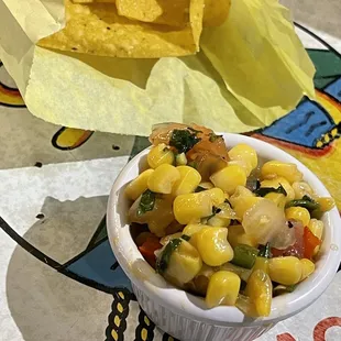 Housemade corn salsa