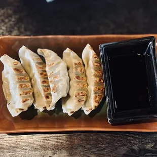 Gyoza was somewhat underwhelming. Although the kin has brown spots. Not crunchy, just soft. Tastes like premade one to be heated up.