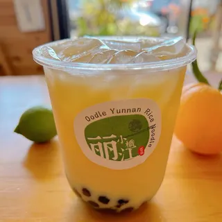 A5. Mango Ice Milk with Mango Pop Boba
