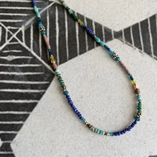 Dainty handmade tiny bead necklace.