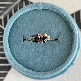 The Veruca! Black diamonds with salt and pepper diamond accents in rose gold.
