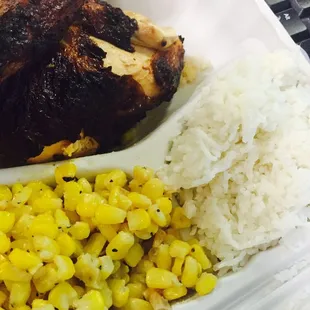 1/4 white, rice, corn