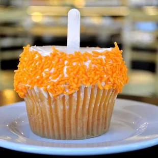 Dreamsicle Cupcake - moist orange cake, topped with orange buttercream