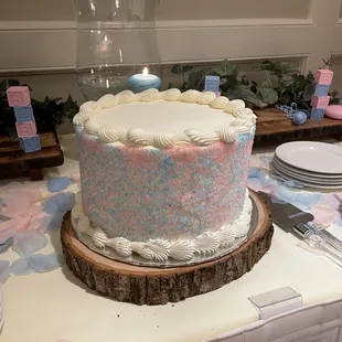 Gender reveal cake