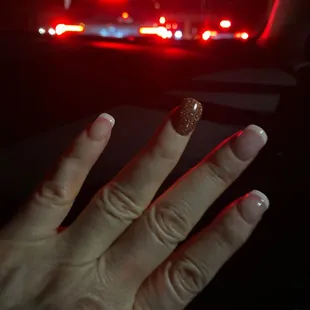 Crooked fingers from years of playing sports... but my nails  good!