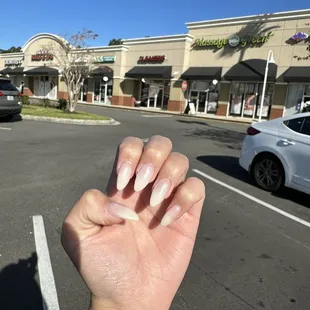 Ombré nails.
