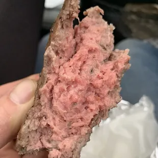 Undercooked ground meat