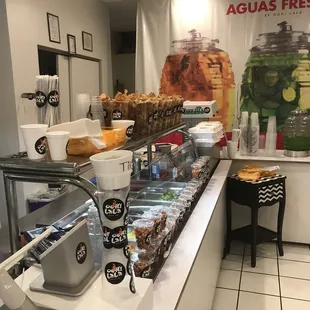 a display of various foods