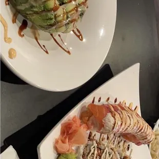 Avocado bomb (left), Titanic, Booty booty (middle), Pink Lady (far right).