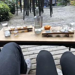 Whiskey and gin flights