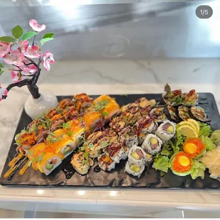 sashimi, sushi, sushi and sashimi, food