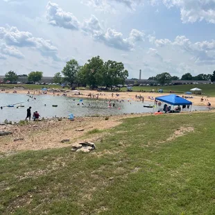 The designated swimming area