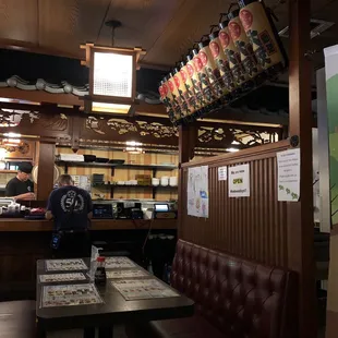 sushi and sashimi, interior