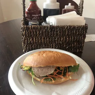 French sandwich. Not a lot of meat but tasty and a good deal for only $3. During happy weekdays 2-4pm buy 2 get 1 free sand or 3 eggrolls