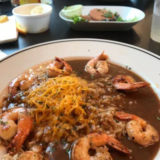 Smothered Shrimp and Rice