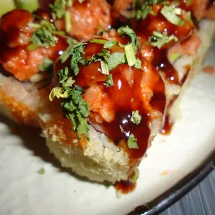 Volcano Roll, close-up.