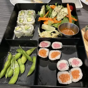 Bento box from sushi bar.