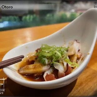 Otoro Sushi -  After eating here, Otoro has set the bar and ruined sushi for me @ my usual spots. HA! (Complimentary tako)