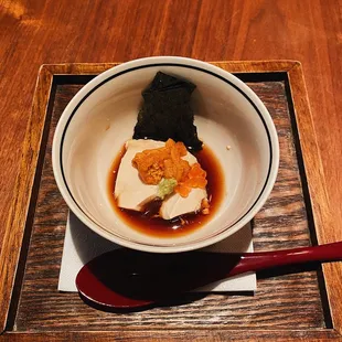 first course - uni tofu