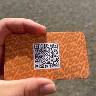 QR code to menu