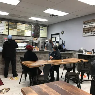 customers at the counter