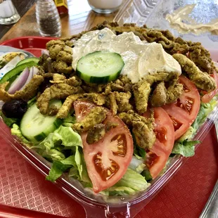Shawarma Chicken Salad  (really really good)!
