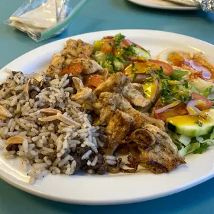 Chicken shawarma plate.