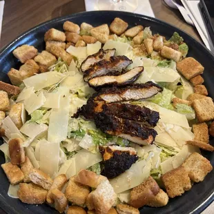 Caesar Salad with "blackened" chicken