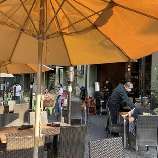 Outside Front Patio Opa! Downtown Campbell CA Authentic Greek Cuisine, Sun 9/26/21