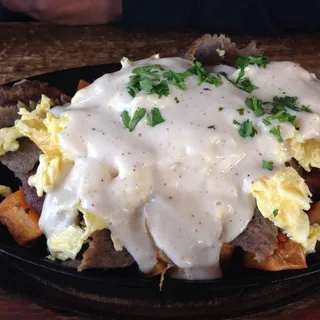 Opa Gyro Hash and Eggs