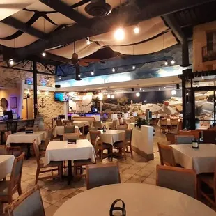 the inside of a restaurant