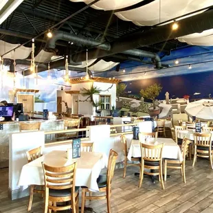 the interior of a restaurant
