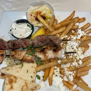 Kabobs w/ Greek Fries