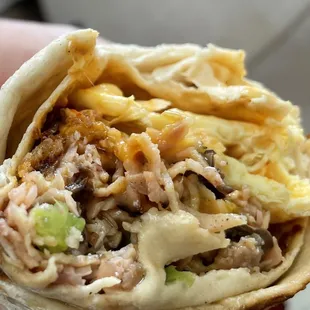 El Dorado bfast burrito, food of the Greek gods!