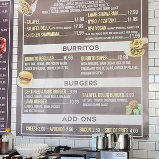 Wraps, burritos, burgers ect.