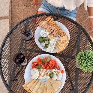 Chicken Skewers  Caprese salad