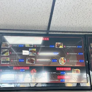 Menu with prices they do not go by