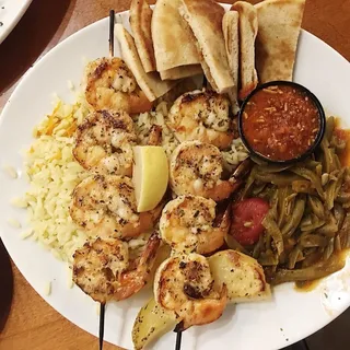 Shrimp Souvlaki Platter