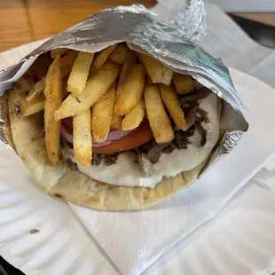Fantastic lamb gyro!