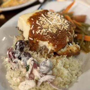 a plate of food on a table