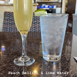 Peach Bellini &amp; My Favorite &quot;Anti Hangover&quot; Elixir Water With Lime