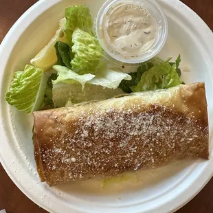 Spinach side spanakopita