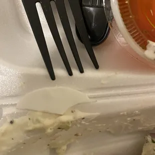 The plastic I bit...