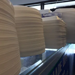 Towers of styrofoam