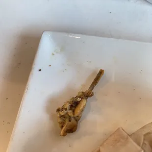 Chicken bone in my wrap