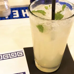 Famous Lemonade Lemonade vodka with Ouzo, honey and mint