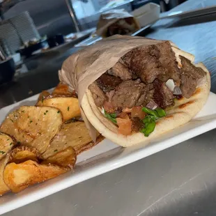 Beef and lamb gyro